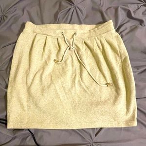 Dots Glitter Golden Bodycon Mini Skirt sz S